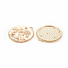 Brass Micro Pave Clear Cubic Zirconia Pendants KK-S364-197-2