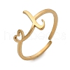 304 Stainless Steel Cuff Rings for Women RJEW-D285-01G-L-1