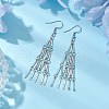 304 Stainless Steel Link Bar Dangle Earrings EJEW-JE05966-02-2