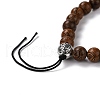Wood Beads Stretch Bracelets Making BJEW-PH00009-18-3