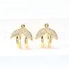 Brass Micro Pave Cubic Zirconia Ear Cuff Findings for Women EJEW-F370-05G-1