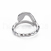 Snake Shape Rack Plating Alloy Cuff Rings RJEW-Q163-011B-RS-2