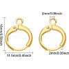Brass Huggie Hoop Earring Findings KK-BC0005-28G-2