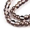 Baking Painted Transparent Glass Beads Strands DGLA-N011-6mm-09-3