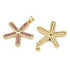 Brass Micro Pave Cubic Zirconia Pendants KK-S526-56G-2