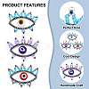 6Pcs 3 Colors Glass Seed Beaded Pendants PALLOY-GO00026-5
