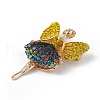 Butterfly Dancer Enamel Pin with Rhinestone JEWB-P016-01G-03-3