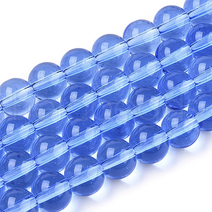 Transparent Glass Beads Strands GLAA-T032-T10mm-04-1-1