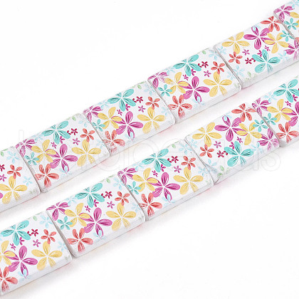 Printed Glass Beads GLAA-N008-01E-1
