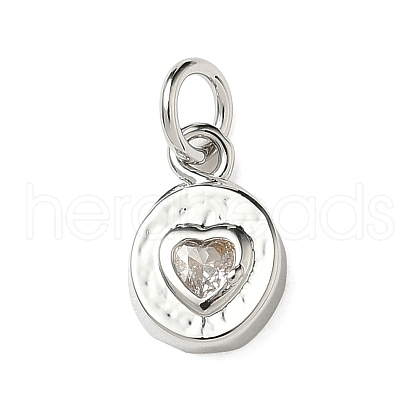 Brass Micro Pave Cubic Zirconia Charms KK-I276-58P-1