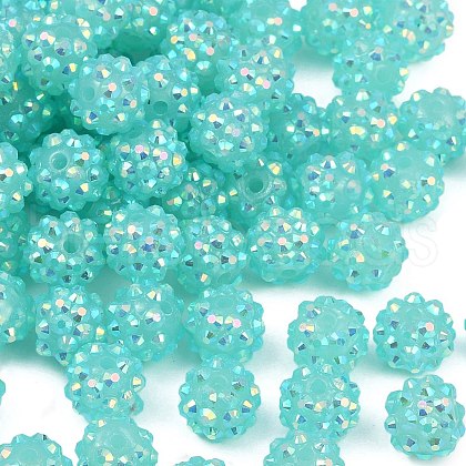 AB-Color Resin Rhinestone Beads RESI-S315-10x12-14-1