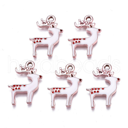 Alloy Enamel Pendants ENAM-Q417-16RG-1