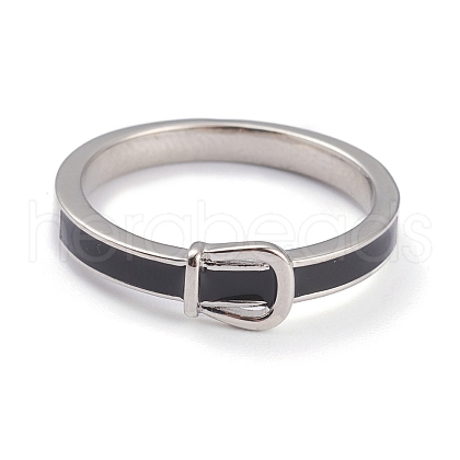 Brass Enamel Finger Rings RJEW-J074-04P-B-1