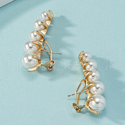 Mother's Day Jewellery Stainless Steel with Pearl Stud Earrings RQ0950-2-1