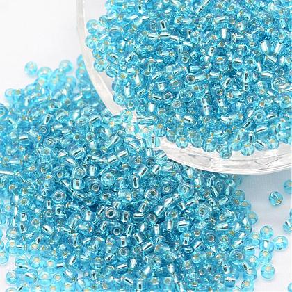 8/0 Transparent Glass Round Seed Beads SEED-J010-F8-23-1