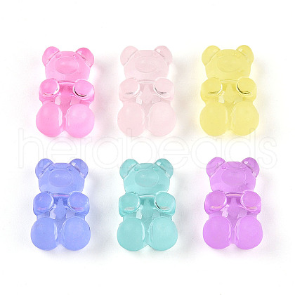 Frosted Transparent Acrylic Beads FACR-N006-01-1