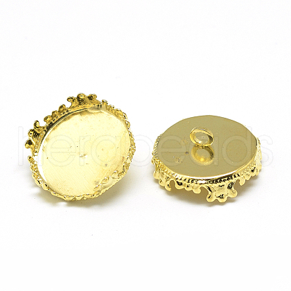 Iron Bead Cap Pendant Bails MAK-Q011-22G-15mm-1