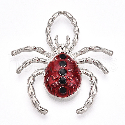 Rack Plating Alloy Enamel Pendants ENAM-N056-401P-1
