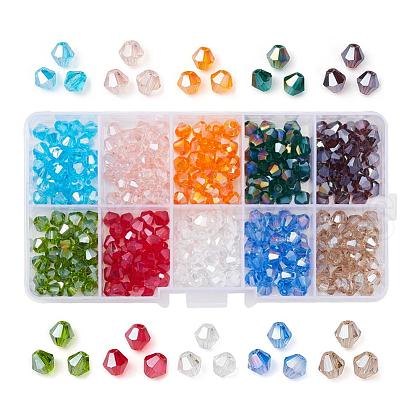 400Pcs 10 Colors Electroplate Glass Beads Strands EGLA-YW0001-15-1