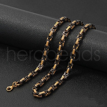 Titanium Steel Byzantine Chains Necklace for Men FS-WG56795-135-1