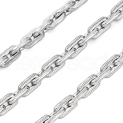 304 Stainless Steel Textured Cable Chains STAS-P386-07P-1