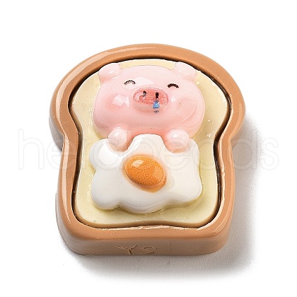 Pig Theme Opaque Resin Cabochons CRES-U002-02D-1