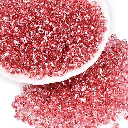 6/0 Baking Paint Transparent Glass Seed Beads X1-SEED-N006-06F-1