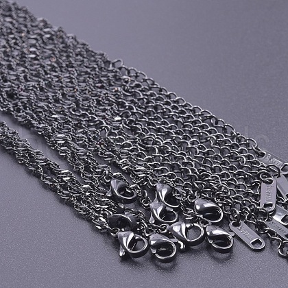 Stainless Steel 2.5mm Singapore Chains Necklaces JS7236-4-1