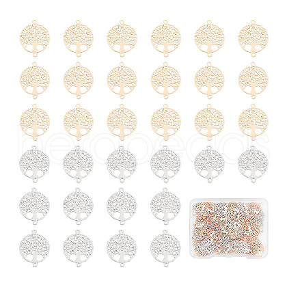 Unicraftale 80Pcs 2 Colors Long-Lasting Plated Brass Links Connector Charms KK-UN0003-18-1