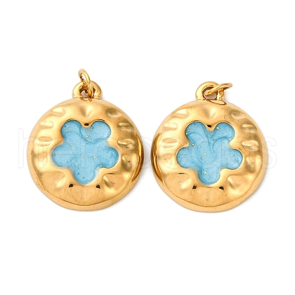 304 Stainless Steel Enamel Pendants STAS-U061-36G-02-1