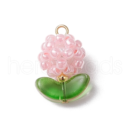 Glass Seed Beads Pendants PALLOY-MZ00592-03-1