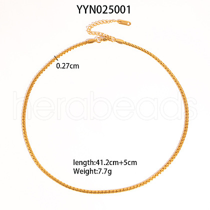 Stainless Steel Box Chain Necklaces for Unisex SO5210-2-1