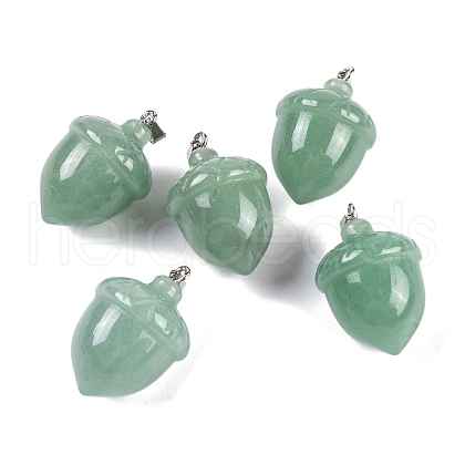 Natural Green Aventurine Pendants G-Q172-08P-01-1