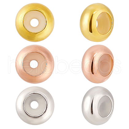   6Pcs 3 Colors 925 Sterling Silver Beads STER-PH0002-03-1