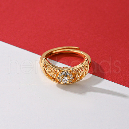 Brass Pave Cubic Zirconia Finger Rings for Women LX2231-3-1
