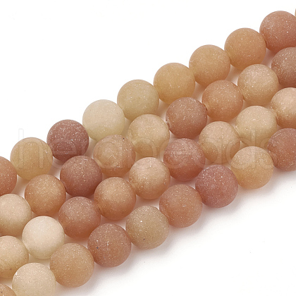 Natural Red Aventurine Beads Strands G-T106-266-1