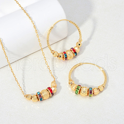 Bohemia Brass Jewelry Set SJEW-F224-02G-1
