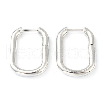 Brass Huggie Hoop Earrings EJEW-L234-027A-P-1