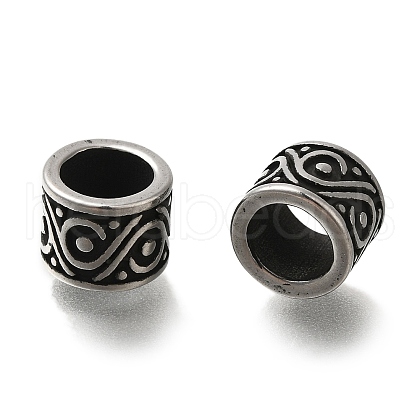 304 Stainless Steel European Beads STAS-D191-03AS-1