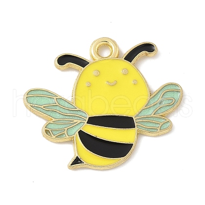 Bees Theme Alloy Enamel Pandants FIND-M083-06N-G-1