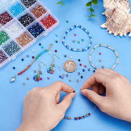 24 Colors Electroplate Glass Beads EGLA-PH0003-12-1