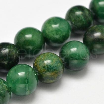  Natural African Jade Beads Strands G-K091-6mm-1