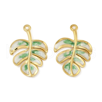 304 Stainless Steel Enamel Pendants STAS-L290-001A-G-1