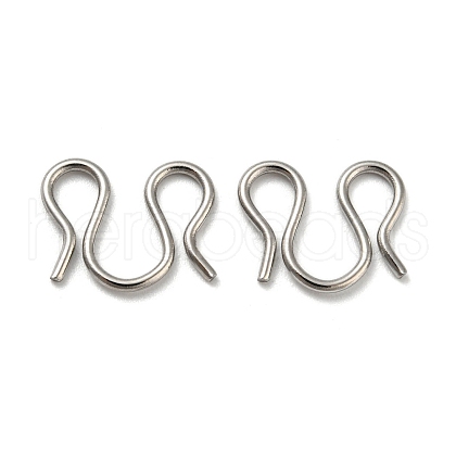 Non-Tarnish 304 Stainless Steel S-Hook Clasps STAS-Z048-06P-1