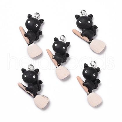 Halloween Opaque Resin Pendants RESI-G028-06P-1