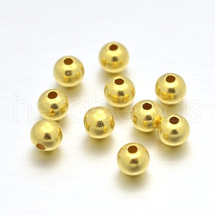 925 Sterling Silver Round Beads STER-E040-01G-1
