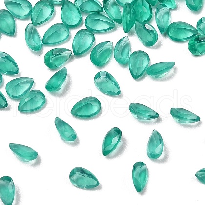 Faceted Natural Green Onyx Agate(Dyed & Heated) Cabochons G-I295-05C-15B-01-1