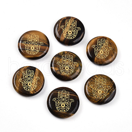Natural Tiger Eye Cabochons G-N345-06A-1