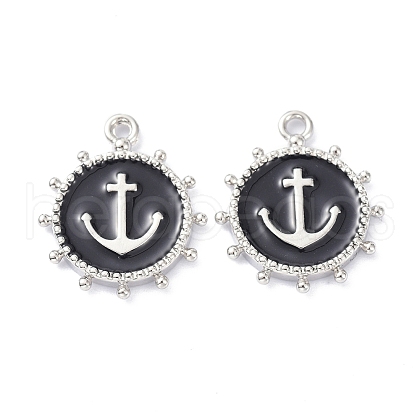 Eco-Friendly Stainless Steel Enamel Pendants STAS-C031-02P-04-1