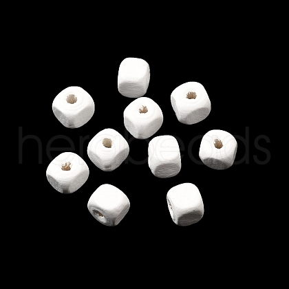 Spray Painted Wooden Beads WOOD-P021-01A-30-1